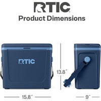 RTIC Enfriador portátil de viaje, ligero y resistente para exteriores, mantiene productos frescos 1-2 días