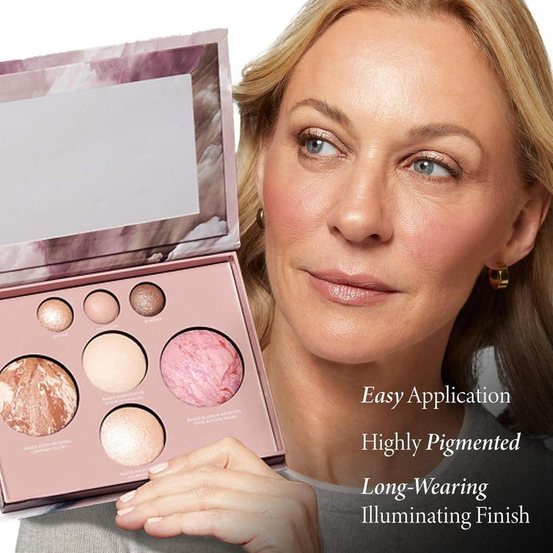Paleta De Maquillaje LAURA GELLER Baked - Bronzer, Rubor, 2 Iluminadores, 3 Sombras De Ojos Nudes