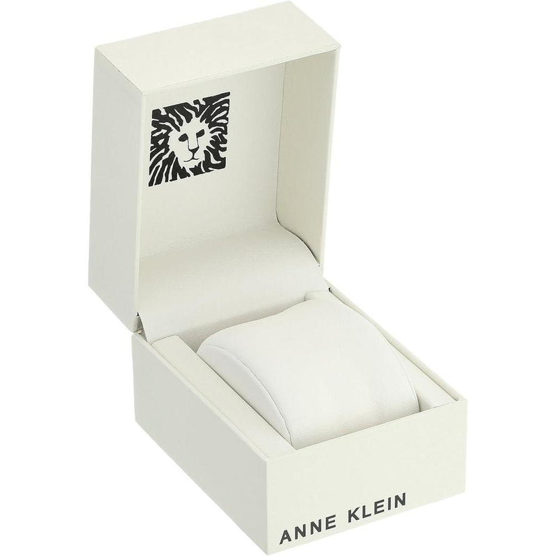 Anne Klein reloj de pulsera para mujer con esfera de diamante genuino, caja de acero inoxidable y pulsera de metal color oro rosa