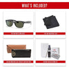 Ray-Ban RB2132 Wayfarer Lentes de Sol Cuadrados para Hombre y Mujer + Kit de Cuidado de Lentes iWear