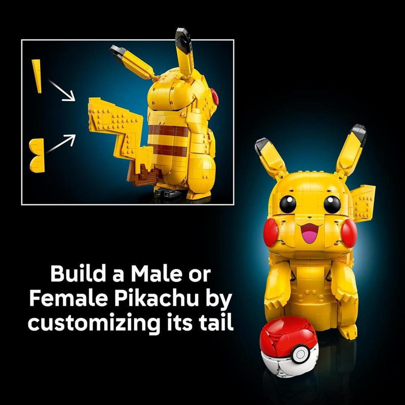 LEGO Pokémon Pikachu y Poké Ball - Set de construcción coleccionable para adultos, decoración de oficina o regalo