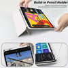 Funda Aoub para iPad Air M3/M2 y 5ª/4ª generación, soporte para lápiz y cierre magnético, gris