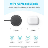 Anker Zolo Cargador inalámbrico magnético con certificación Qi2 de 15W, compatible con MagSafe para iPhone y AirPods