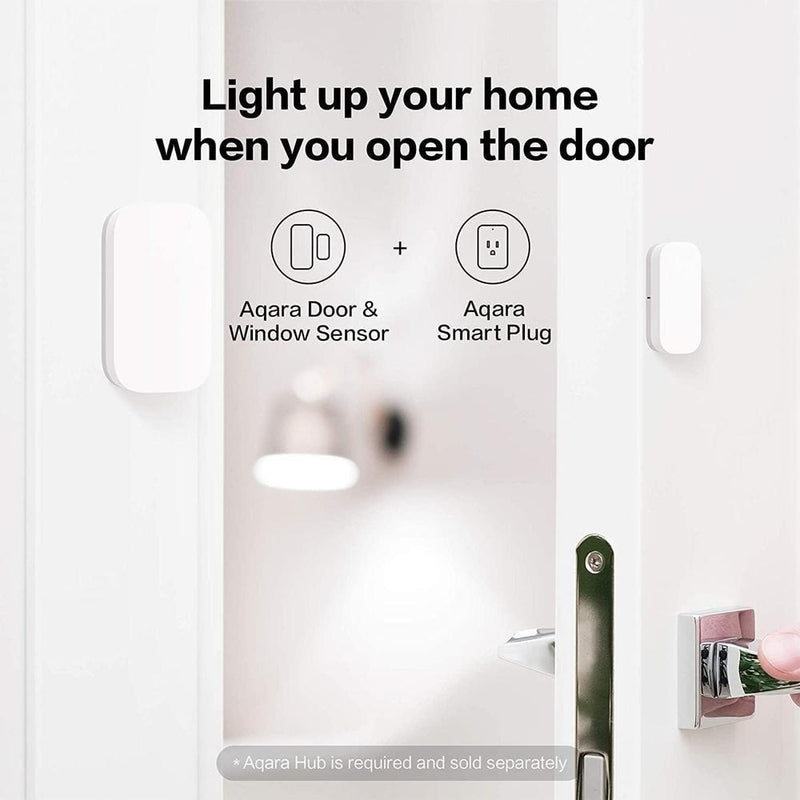 Aqara - Paquete de 3 sensores Zigbee de puerta y ventana, sensor inalámbrico mini para automatización y seguridad