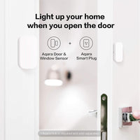 Aqara - Paquete de 3 sensores Zigbee de puerta y ventana, sensor inalámbrico mini para automatización y seguridad
