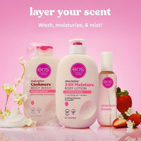 eos Essentials Bundle - Gel de baño, niebla corporal y loción corporal aroma Strawberry Dream