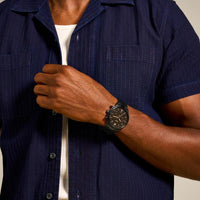 Fossil Neutra Quartz Reloj cronógrafo de acero inoxidable y cuero para hombre, resistente al agua con correa intercambiable
