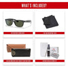 Ray-Ban RB2132 Wayfarer - Lentes de sol cuadrados para hombres y mujeres con kit de gafas de diseñador iWear