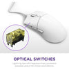 NZXT Lift 2 Symm - Mouse ergonómico ligero para juegos por cable con alta tasa de sondeo, interruptores y sensor óptico