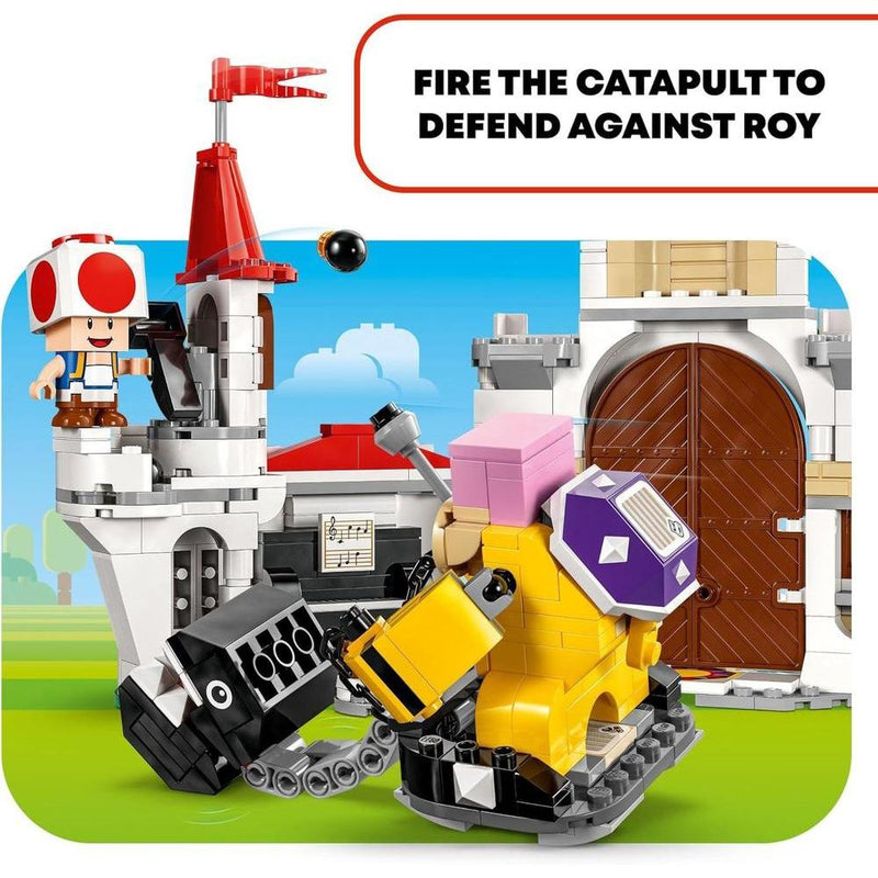 LEGO Super Mario aventura en el castillo de Peach con Roy y personajes de Nintendo, set de construcción para niños y niñas