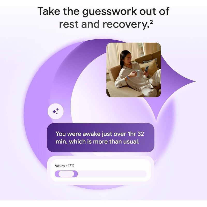 Google Fitbit Air - Monitor de actividad sin pantalla con seguimiento de actividad, frecuencia cardíaca y sueño, entrenador personalizado
