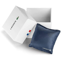 Lacoste Reloj 12.12 de silicona blanco para hombre con movimiento de cuarzo y cristal resistente a arañazos