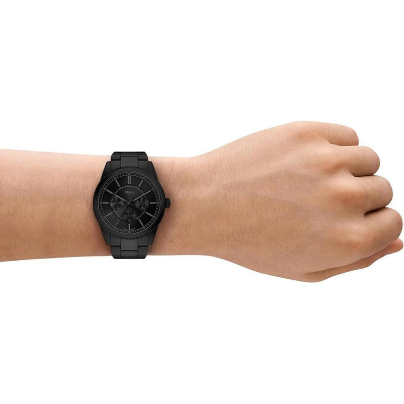 Reloj multifuncional de acero inoxidable Fossil Pearson para hombre, resistente a los arañazos, con subesferas de día y fecha
