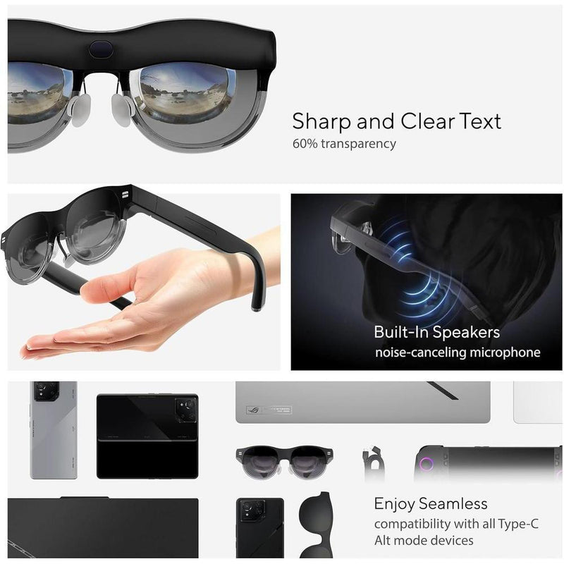 Gafas AR Inteligentes ASUS AirVision M1 con pantalla Micro-OLED, altavoces y conectividad USB-C
