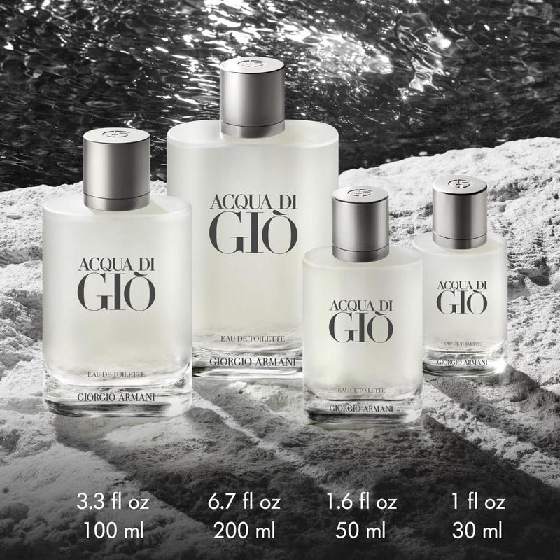 Acqua de Giò para hombre, colonia Eau de Toilette con fragancia duradera de bergamota, jazmín y almizcle