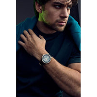 Citizen Eco-Drive Loki - Reloj hombre, acero inoxidable oro rosa, correa piel texturizada verde, modelo: AW1363-06W
