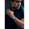 Citizen Eco-Drive Loki - Reloj hombre, acero inoxidable oro rosa, correa piel texturizada verde, modelo: AW1363-06W