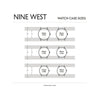Nine West Reloj de Pulsera Analógico para Mujer, Diseño en Oro Rosa y Banda de Goma Lavanda