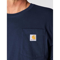 Camiseta de trabajo Carhartt de manga larga con bolsillo para hombre, ajuste holgado y resistente para actividades intensas