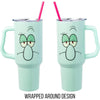 Silver Buffalo Vaso de Acero Inoxidable Calamardo con Asa y Pajilla, Diseño Térmico