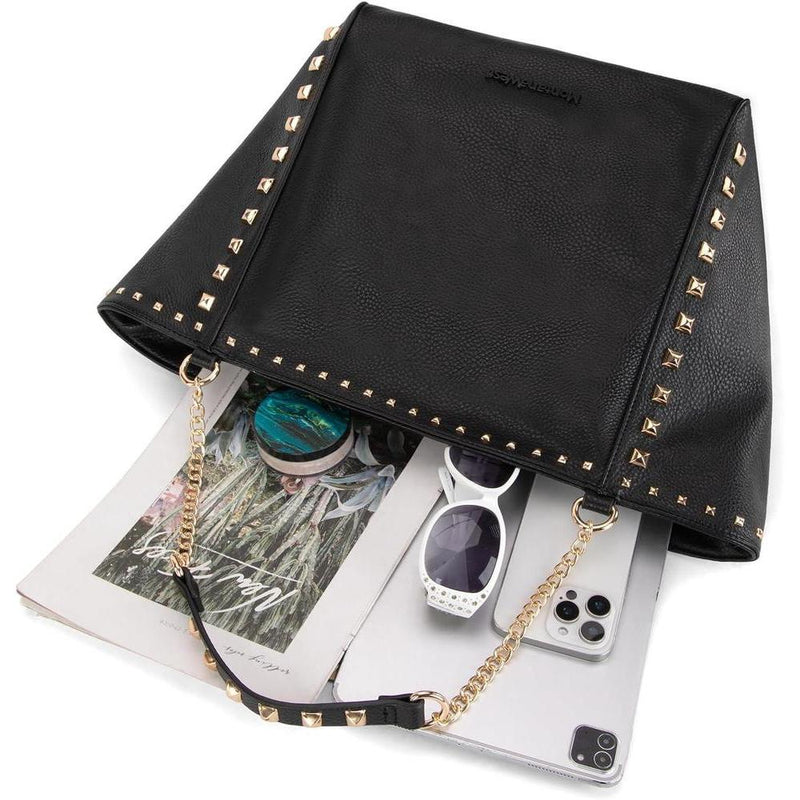 Montana West - Bolso de mano grande con asa superior sobredimensionada y bolsos con cadena elegante para mujer