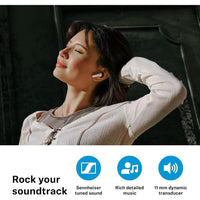 Sennheiser ACCENTUM, auriculares inalámbricos abiertos con diseño dinámico, Bluetooth 5.3, IPX4 y 28 horas de batería
