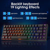 KOORUI Teclado mecánico para juegos con LED, 68 teclas, interruptores rojo/azul, para PC/Mac/Xbox