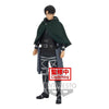 Banpresto Ataque a los Titanes, temporada final, figura de Levi Ackerman, con soporte base incluida