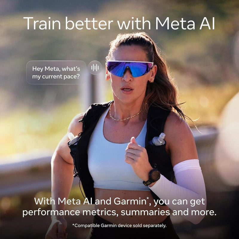 Oakley Meta Vanguard con Meta AI, para fotos y audio con video compatible - Modelo Prizm Road, Color Negro