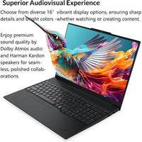 Lenovo Thinkpad 16" Ultraslim Laptop, Intel Core Ultra 7, 16GB RAM, 512GB SSD, Windows 11 Pro, Lector De Huellas, Negro