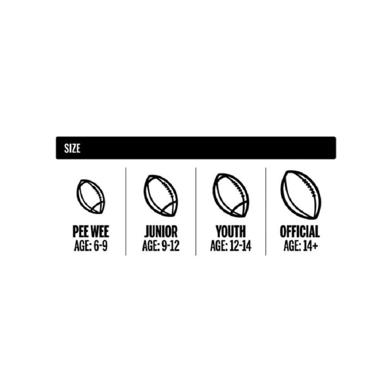 WILSON Balón de fútbol americano compuesto de Super Grip de la NFL, tamaño junior, negro y dorado