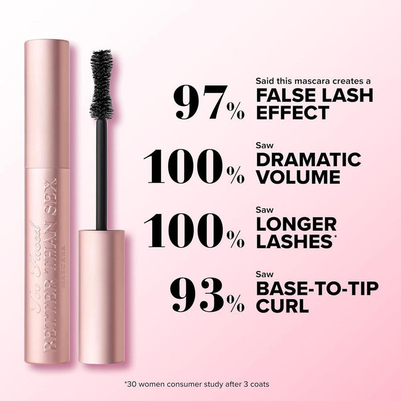 Máscara De Pestañas Too Faced Better Than Sex Volumizing Negro