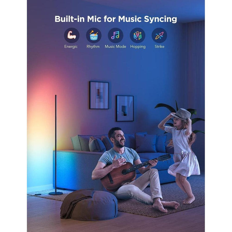 Lámpara de pie básica Govee RGBIC, compatible con Alexa, LED con control de voz y cambio de color, paquete de 2