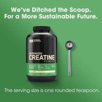Optimum Nutrition Creatina Micronizada Monohidrato en polvo, sin sabor, amistoso con Keto, 120 porciones