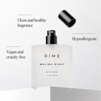 Perfume Dime Malibu Night Eau de Toilette para mujer, aroma floral y almizcle, hipoalergénico y limpio