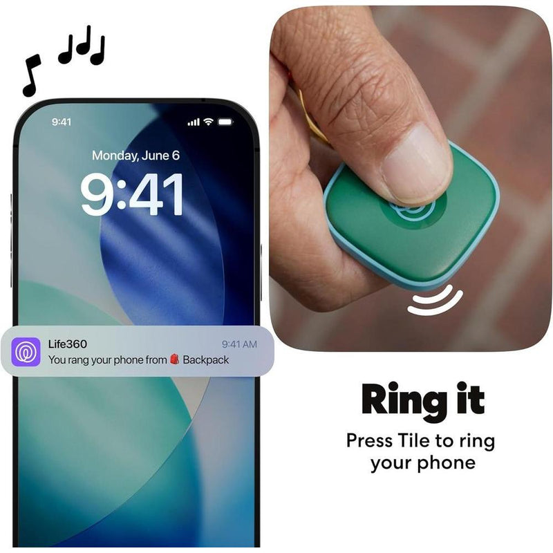 Tile Mate Rastreador Bluetooth para llaves, bolsas y artículos, compatible con iOS y Android, paquete de 4 colores