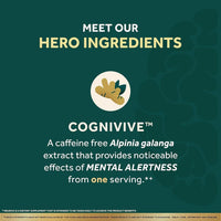 NEURIVA Suplemento cerebral nootrópico sin cafeína probando para alerta mental, memoria, enfoque y concentración.