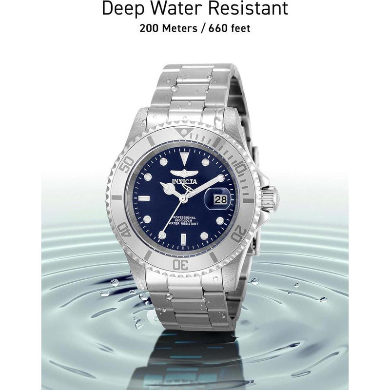 Invicta Pro Diver 34023 Reloj de Acero Inoxidable para Hombre con Esfera Azul y Movimiento de Cuarzo