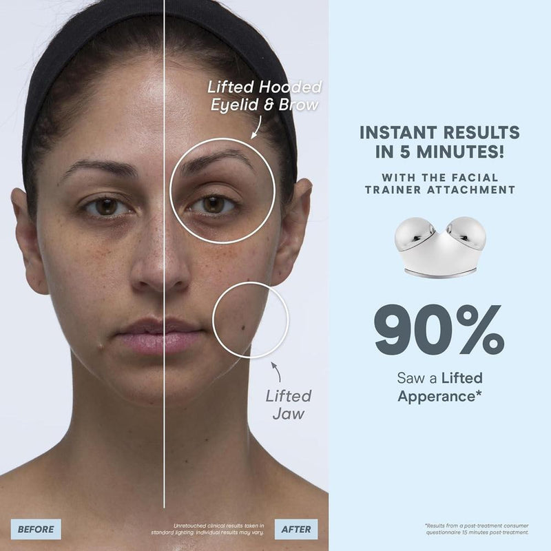 Dispositivo facial NuFACE Trinity+ de microcorriente, esculpe y aprieta rostro y cuello, aprobado por la FDA, incluye activador