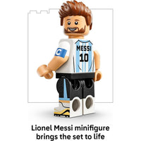 LEGO Lionel Messi, Set de Construcción para Niños y Niñas, Edad 10+, Regalo Coleccionable de Fútbol con Placa Decorativa