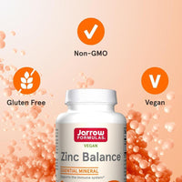 Suplemento Balance de Zinc Jarrow Formulas, con cobre para refuerzo inmunológico, 100 cápsulas, vegano y libre de alérgenos