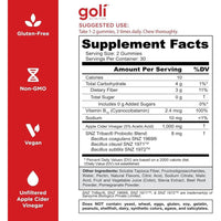 Goli Gummies: Vinagre de Manzana sin Azúcar con Vitamina B12 y Probióticos - Veganas, Keto y Sin Gluten