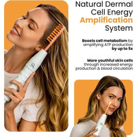 NuDerma - Máquina portátil de terapia de piel con aplicadores de neón, antienvejecimiento y estimulador de cabello y cuero cabelludo