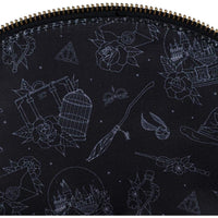 Loungefly Harry Potter Tattoo - Bolso de hombro con doble correa para mujer, diseño moderno y juvenil