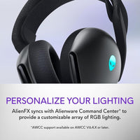 Auriculares inalámbricos trimodo Alienware AW725H para juegos con Bluetooth 5.3 y Dolby Atmos