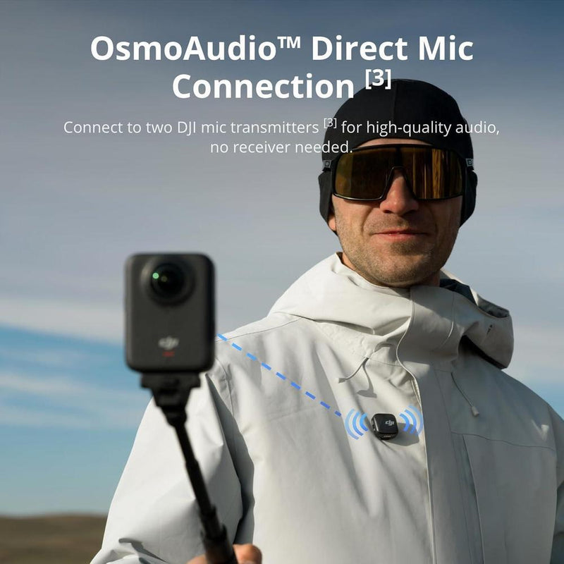 DJI Osmo 360 Standard Combo, cámara 360 con imagen 360° de 1 pulgada, video 8K, 4K/120fps, foto 120MP, grabación 8K 100 minutos