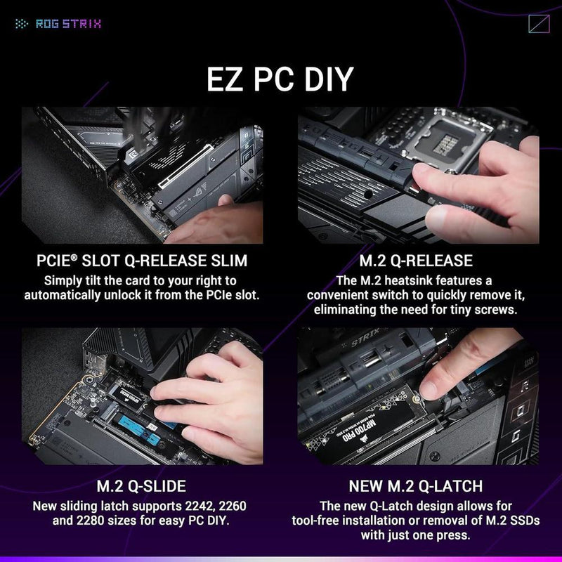ASUS ROG Strix Z890-E Gaming WiFi Intel Z890 LGA 1851 ATX Placa Base con IA Avanzada, DDR5, WiFi 7 y Más