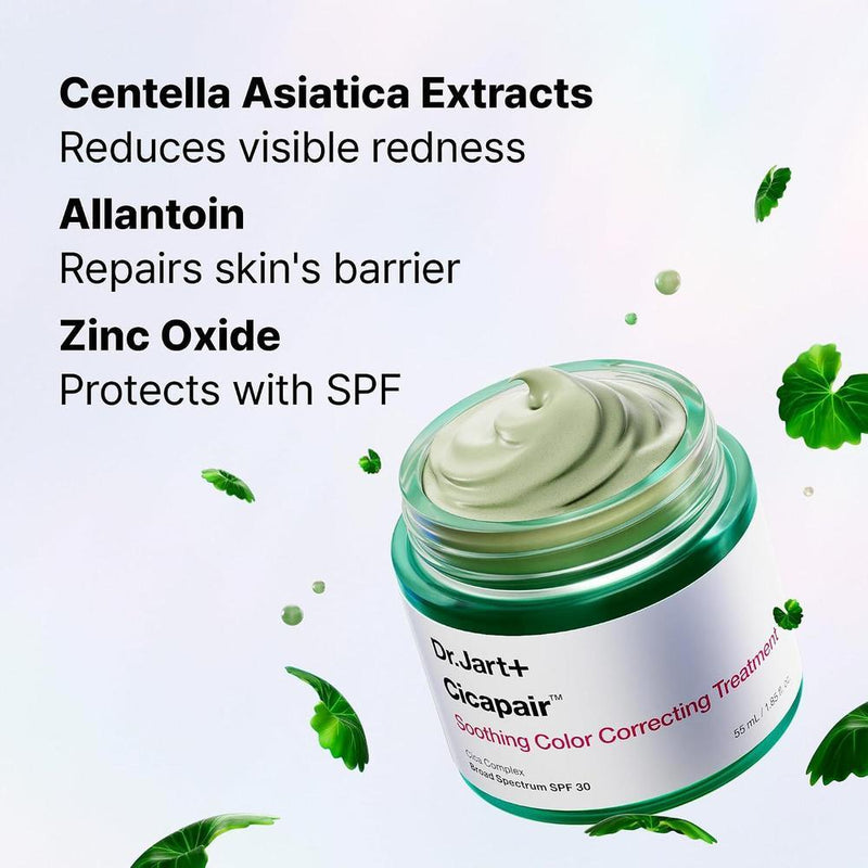 Cicapair SPF 30 de Dr. Jart+ con Centella Asiatica, Corrector de Roja
