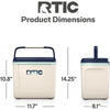 RTIC Hielera personal de viaje, pequeña, compacta, aislada y portátil para alimentos, bebidas, playa y pesca, capacidad de 12 latas