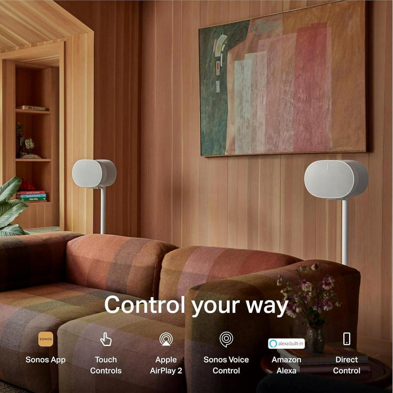 Sonos Era 300, altavoz inteligente con Alexa y Dolby Atmos, Blanco, paquete de 2, diseño moderno para un sonido envolvente